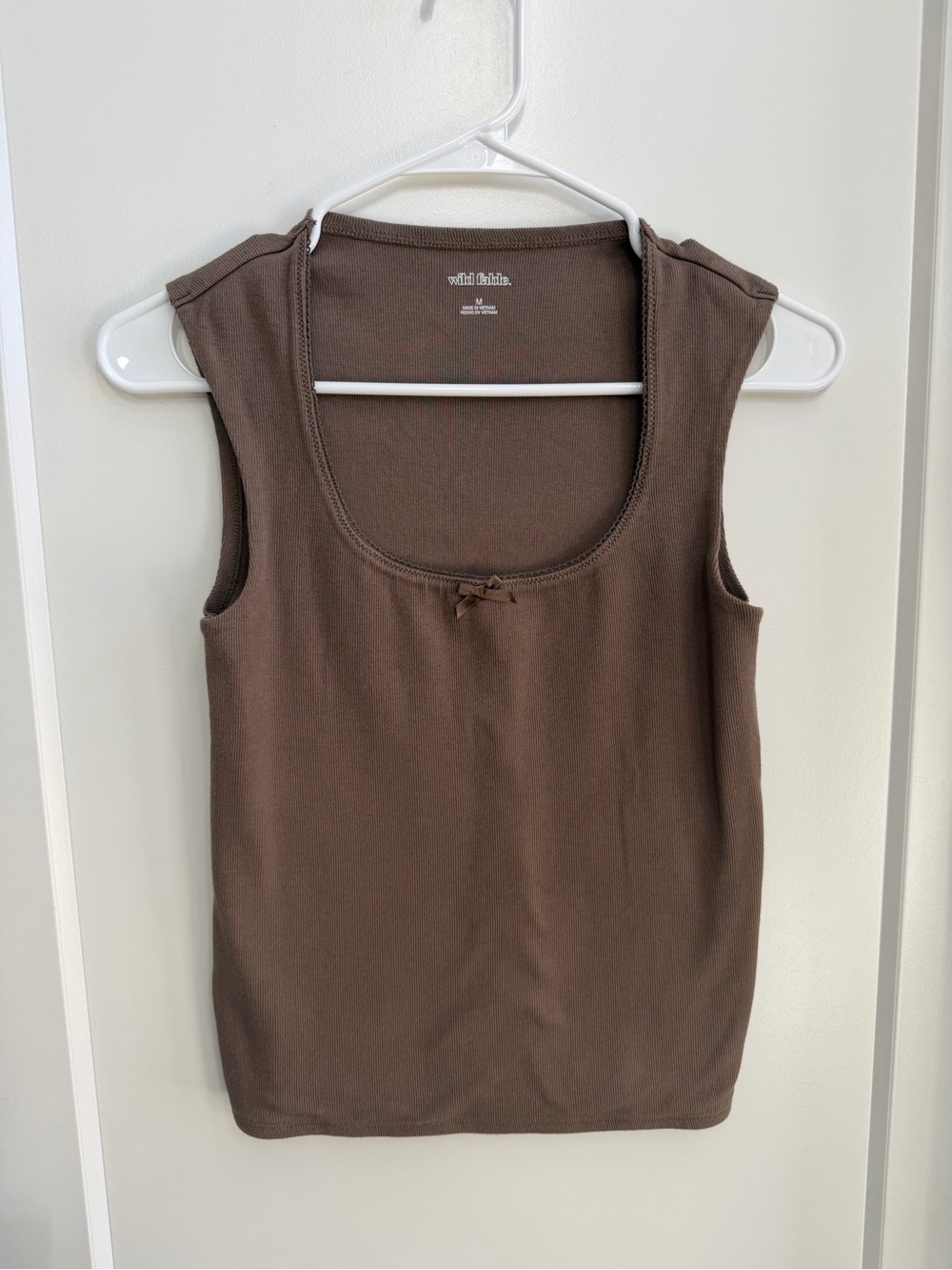 🤎 Sz M wild fable Brown Scoop Neck Ribbed Tank